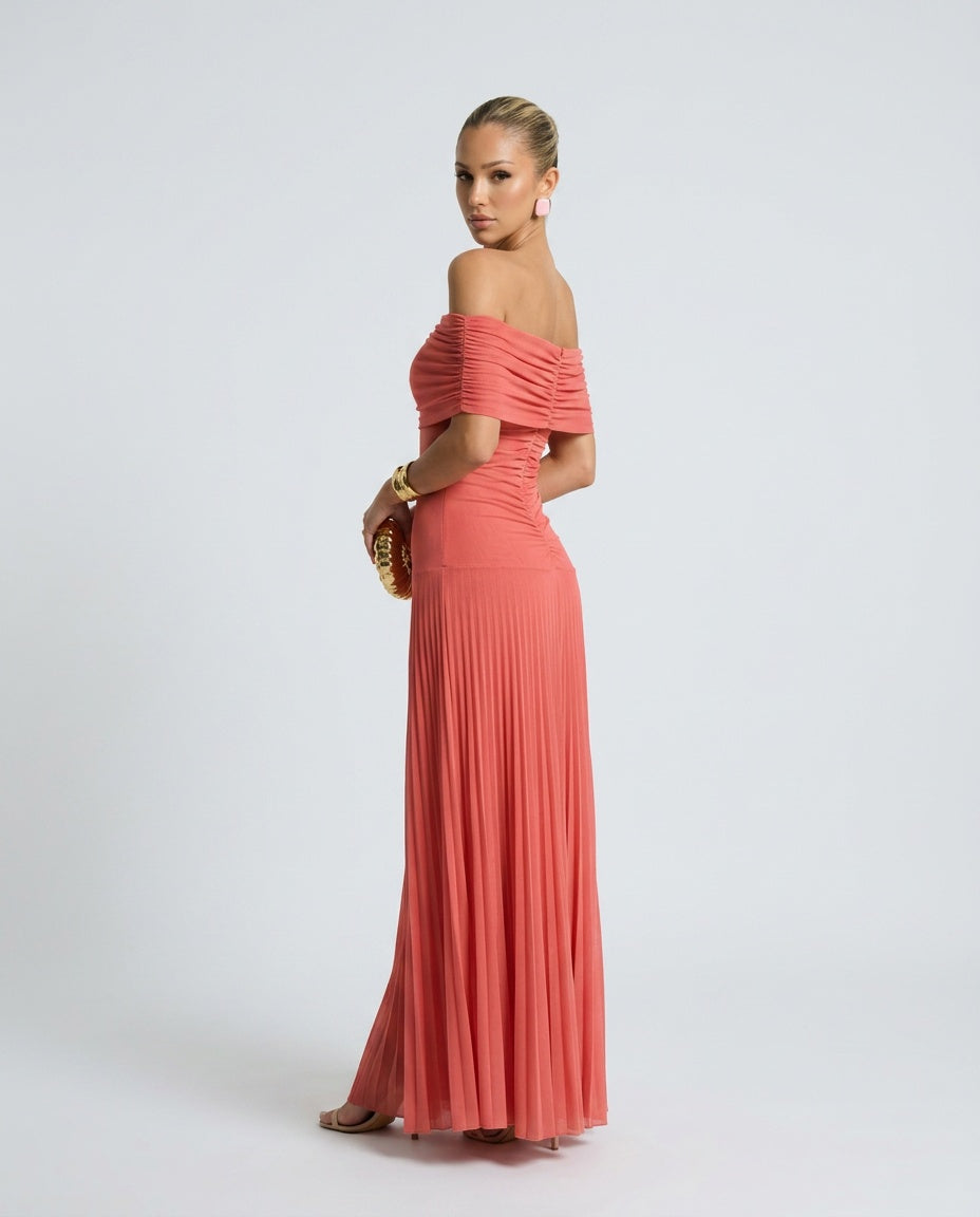 Vanya | Off-Shoulder Ruched Maxi Dress