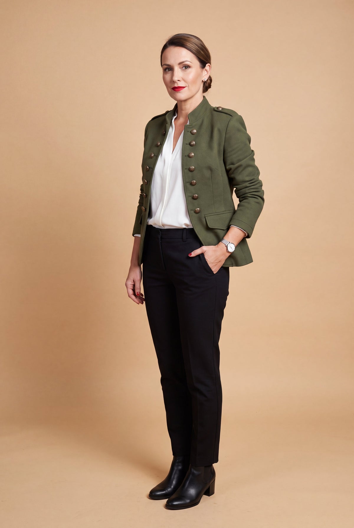 Colette | Structured Military Long Sleeve Blazer