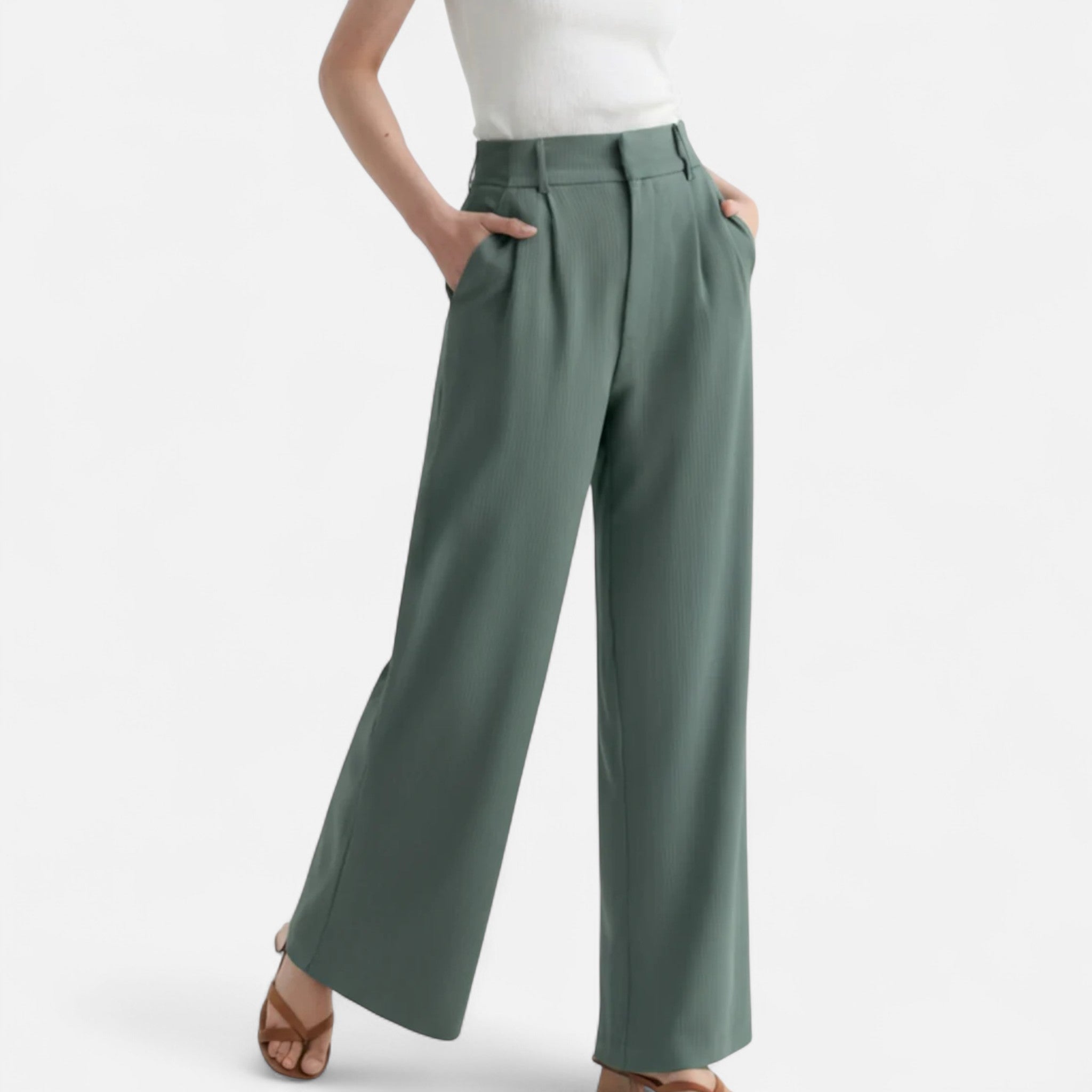 Jimena | High Waist Wide Leg Trousers