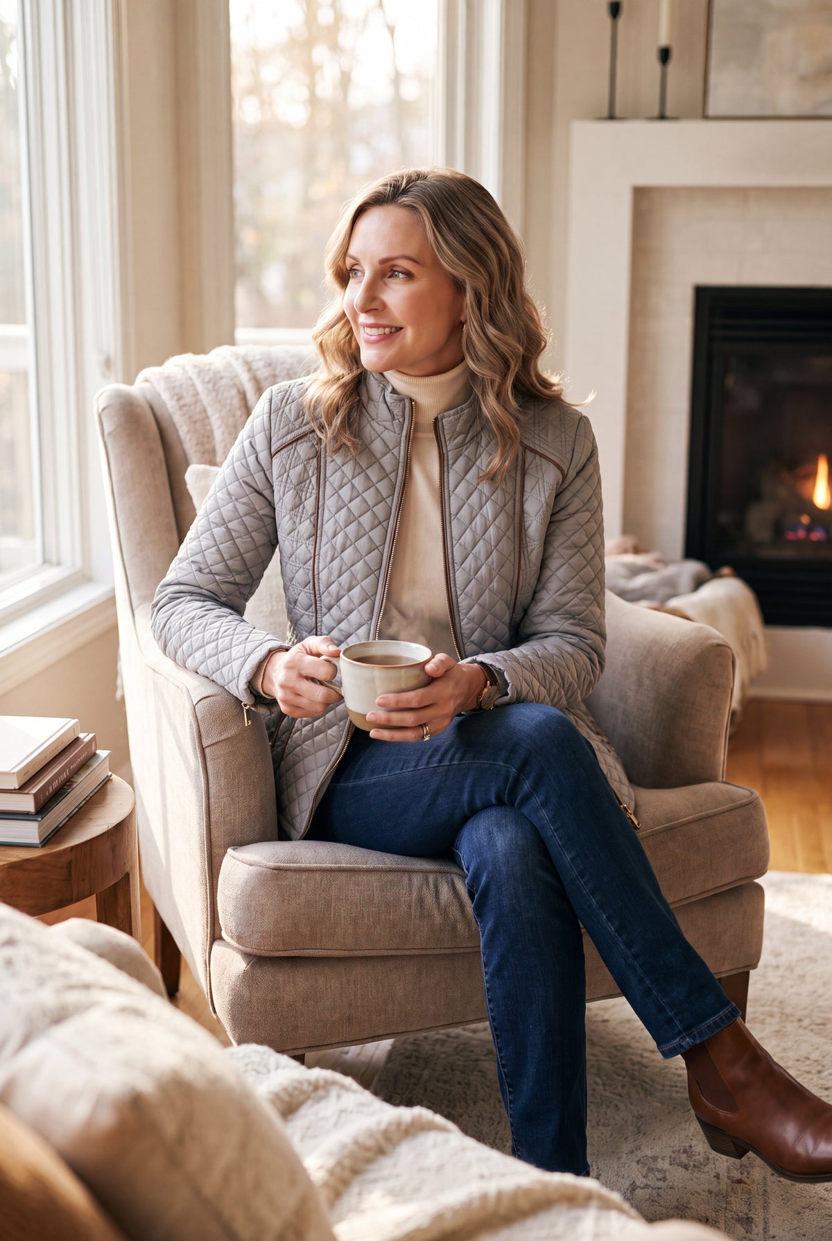 Sawyer | Diamond Quilted Stand Collar Jacket