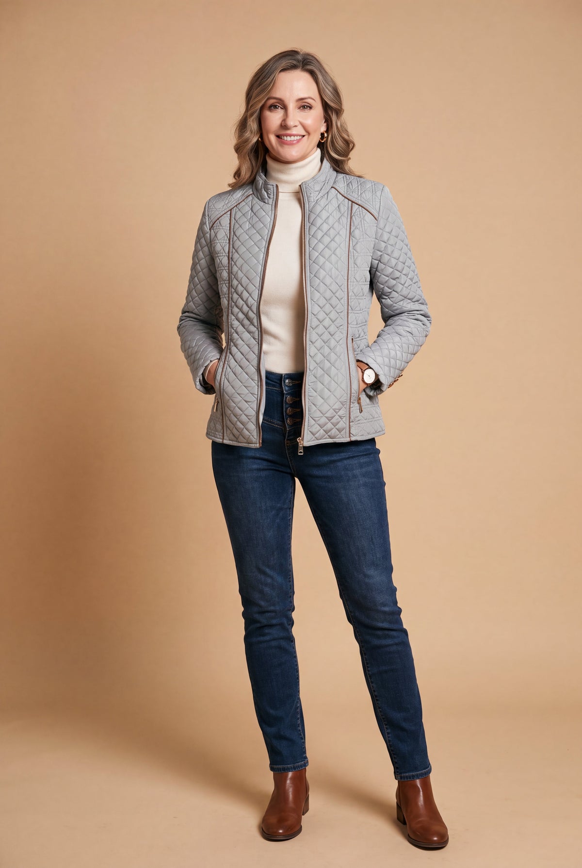 Sawyer | Diamond Quilted Stand Collar Jacket