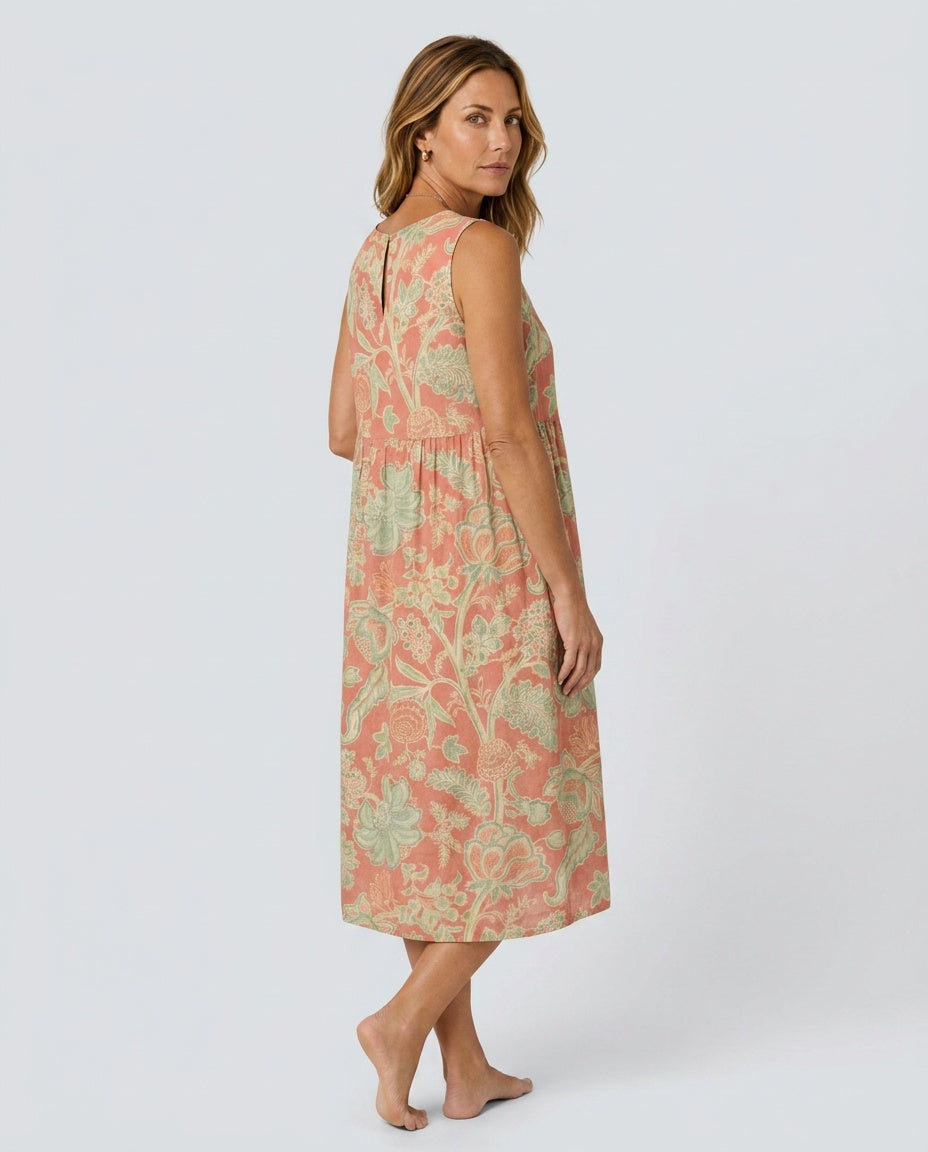 Faye | Floral Print Midi Dress