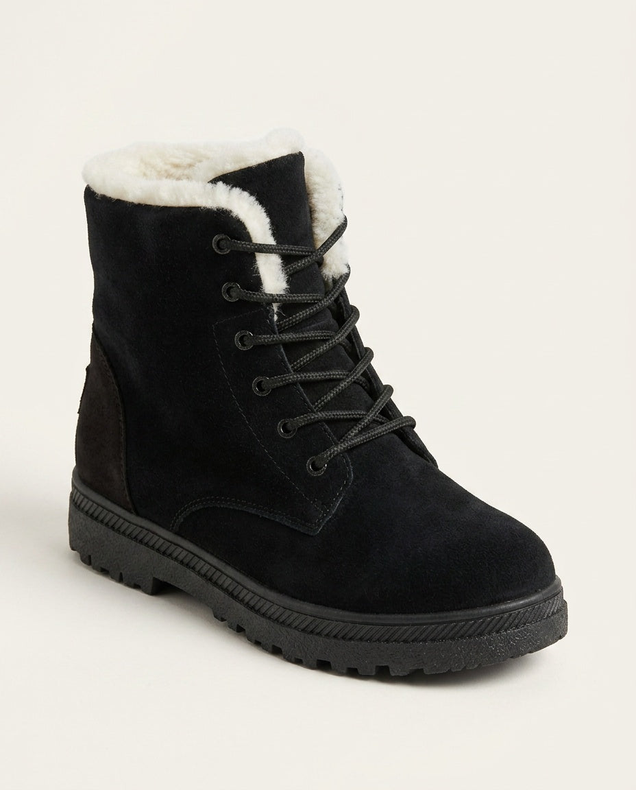 Elodie | Leather-Look Side Zip Ankle Boots