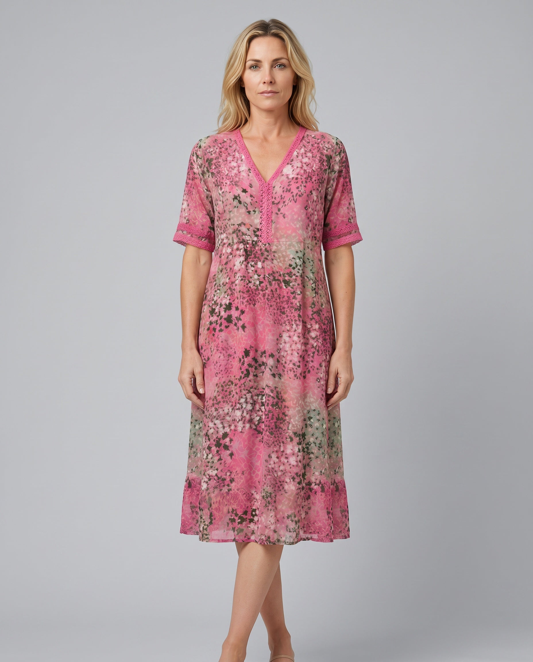 Mira | Relaxed Floral Pocket Midi Dress