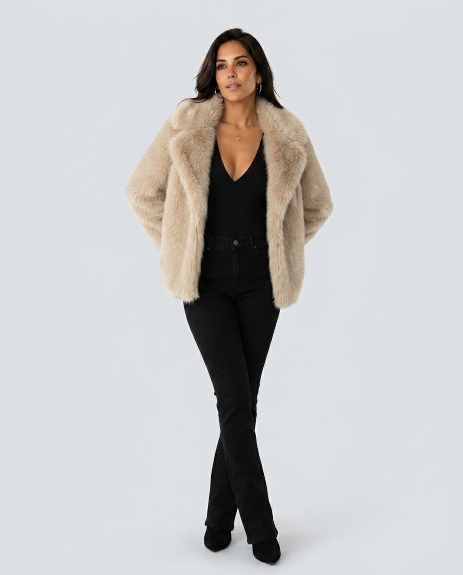Carmen | Oversized Gradient Faux Fur Coat