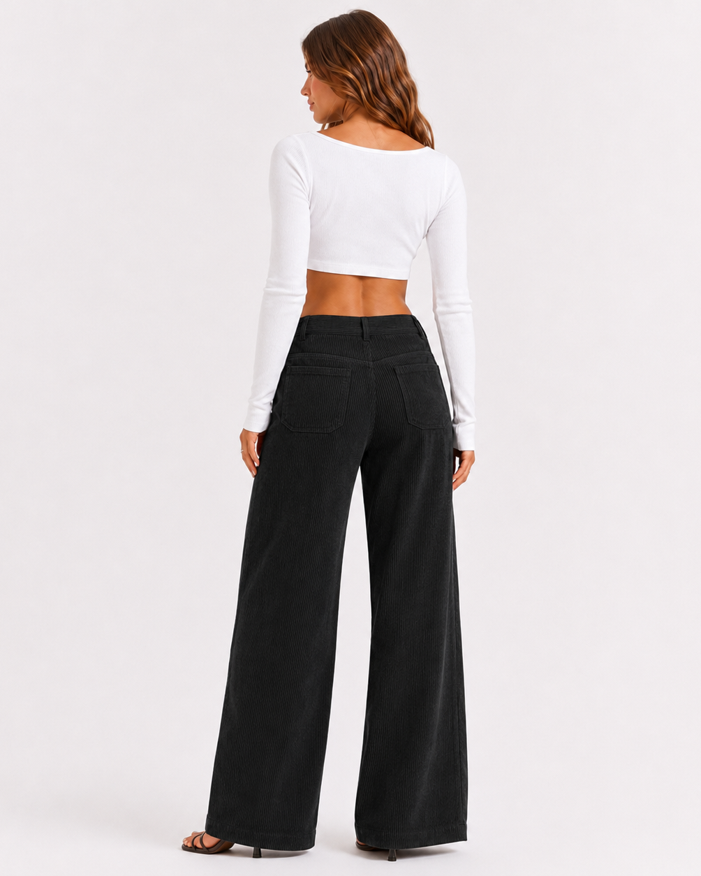 Frankie | High Waist Wide-Leg Corduroy Trousers