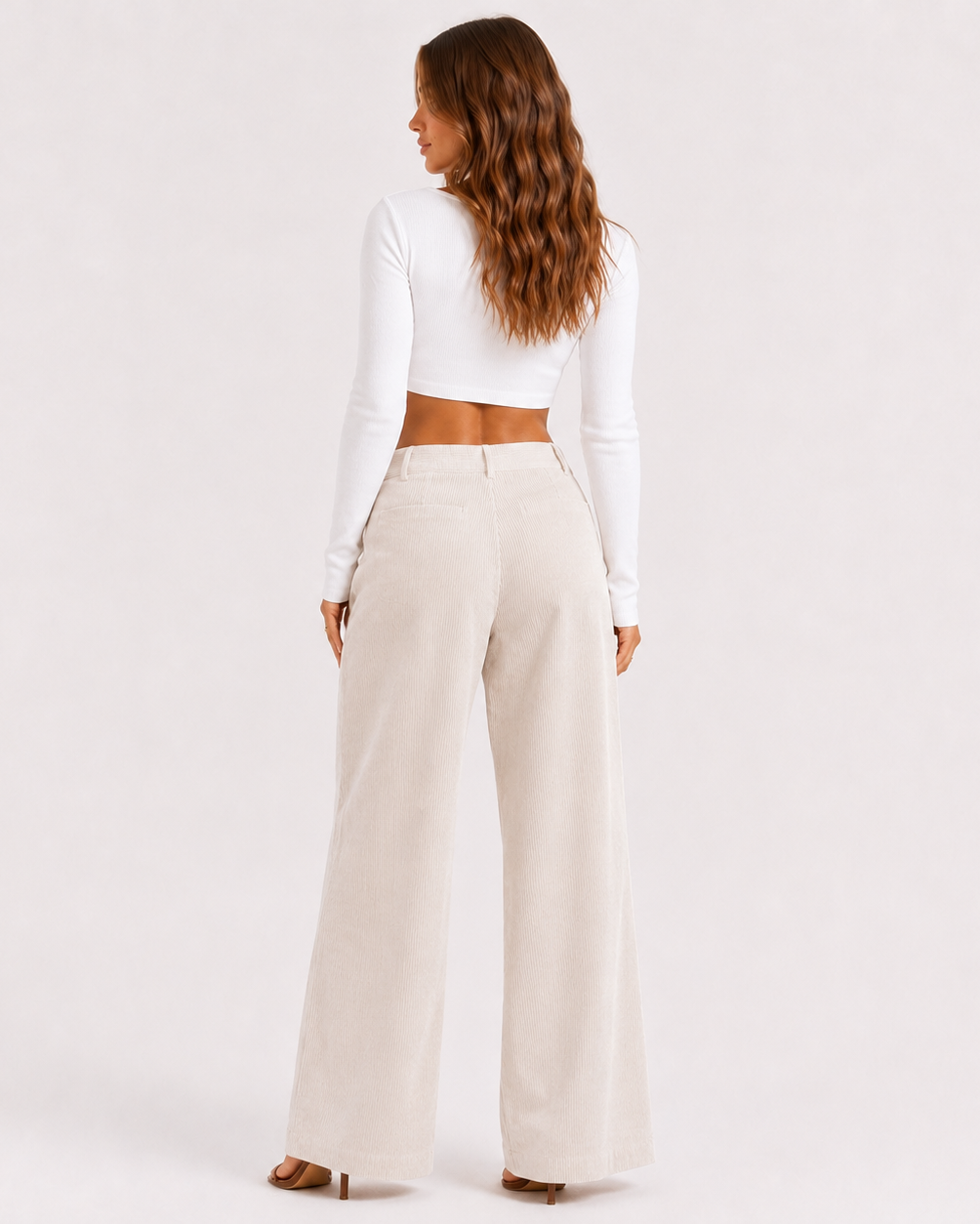 Frankie | High Waist Wide-Leg Corduroy Trousers