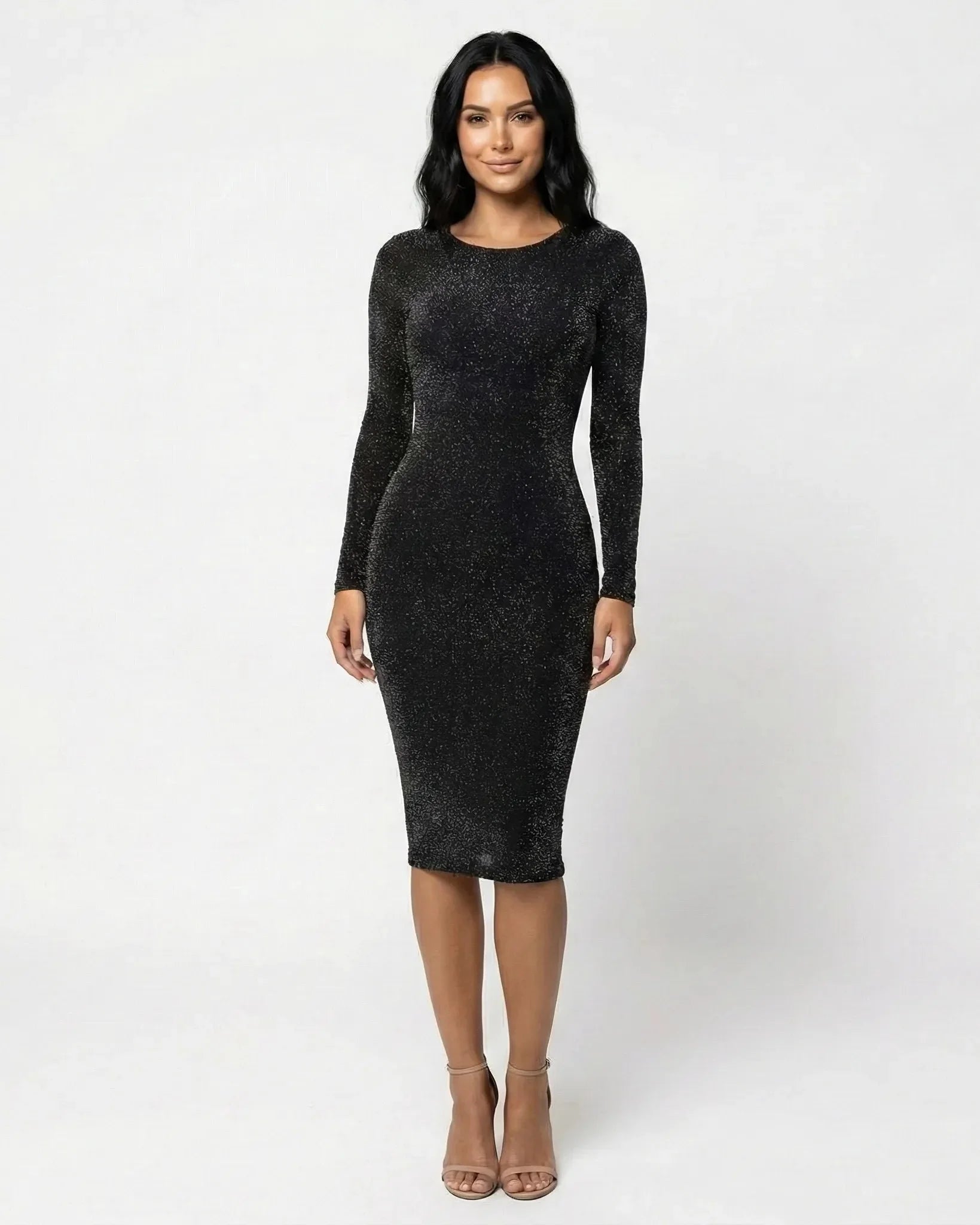 Skylar | Long Sleeve Sheath Midi Dress