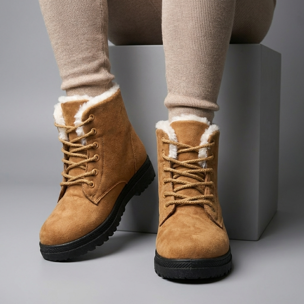 Elodie | Leather-Look Side Zip Ankle Boots