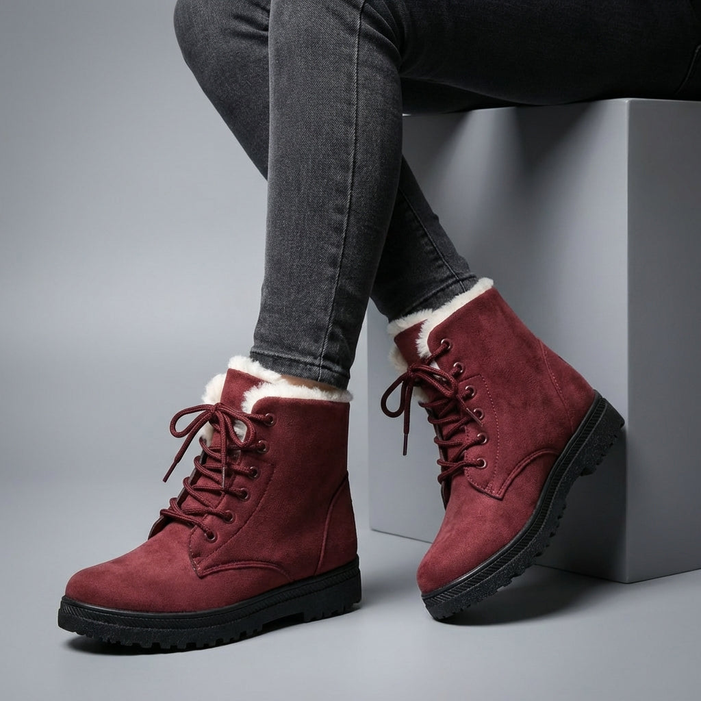 Elodie | Leather-Look Side Zip Ankle Boots