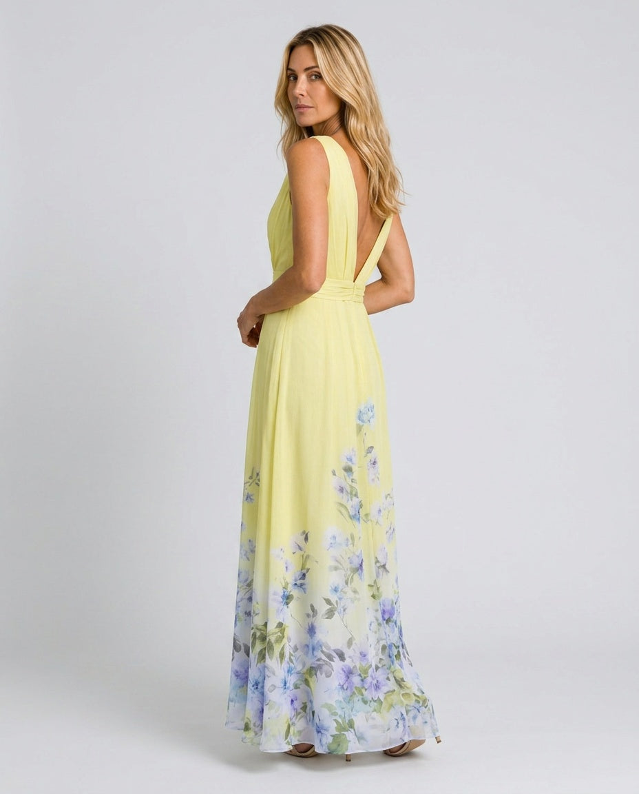 Vivienne | Floral Print Flowing Maxi Dress