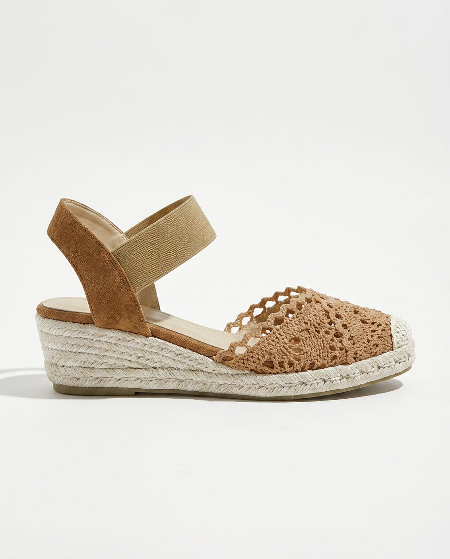 Orina | Crochet Espadrille Wedge Sandals