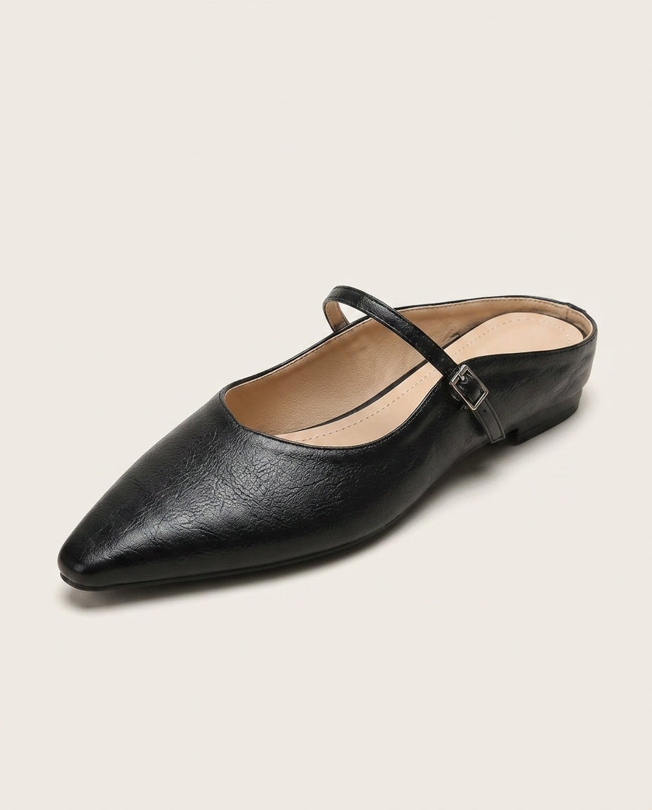 Imogen | Leather-Look Slip-On Mules