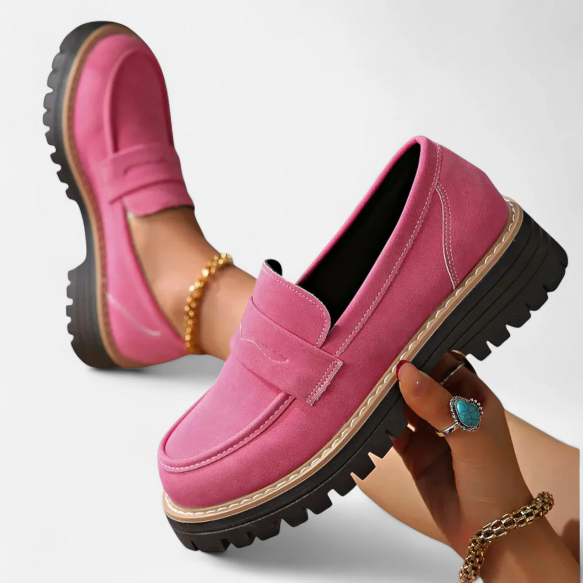 Sabine | Chunky Lug Sole Loafers