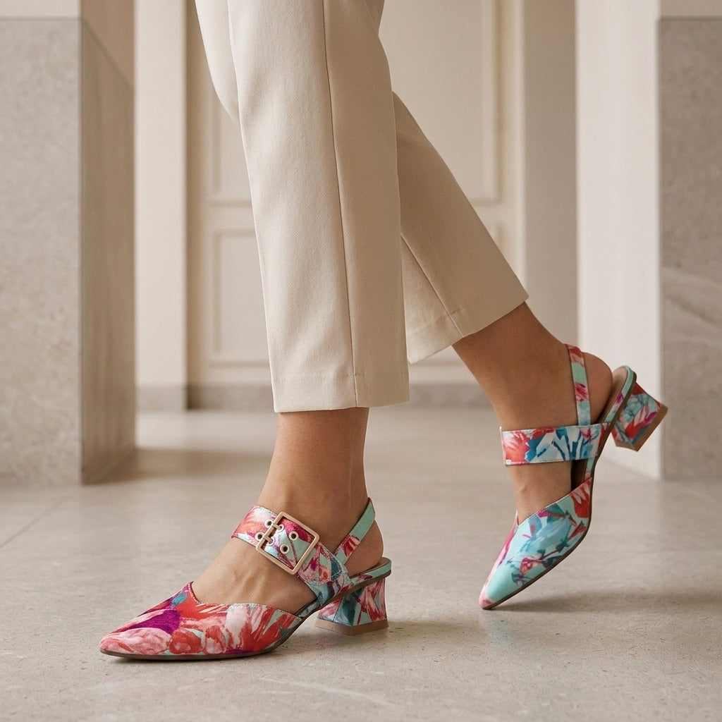 Varese | Two-Tone Slingback Heels