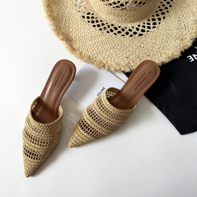 Fiorella | Woven Slip-On Mules