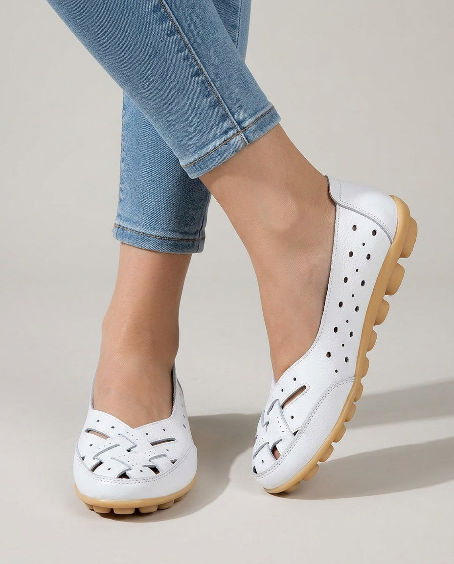 Amara | Perforated Leather Loafers