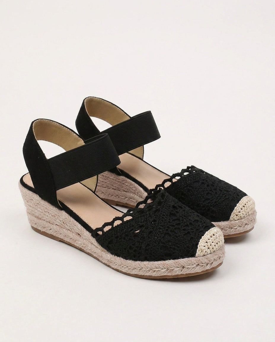 Orina | Crochet Espadrille Wedge Sandals
