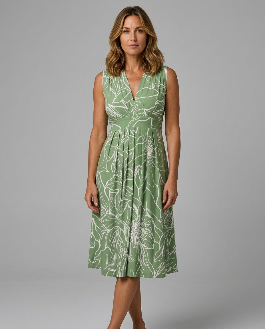 Emerson | Sleeveless Comfort Fit Midi Dress