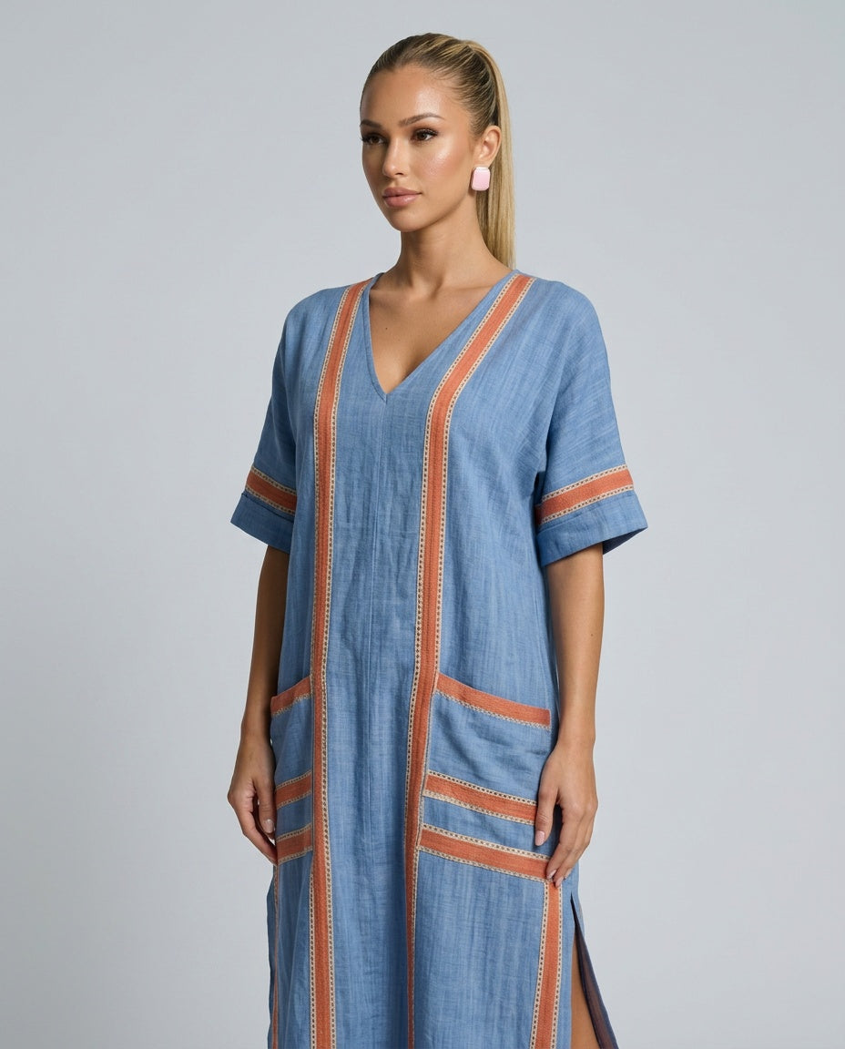Josephine | V-Neck Soft Structure Midi Dress