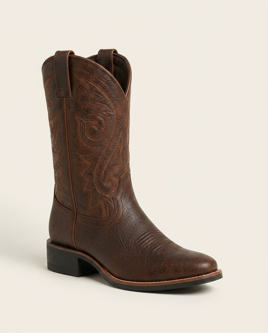 Colette | Leather-Look Western Cowboy Boots