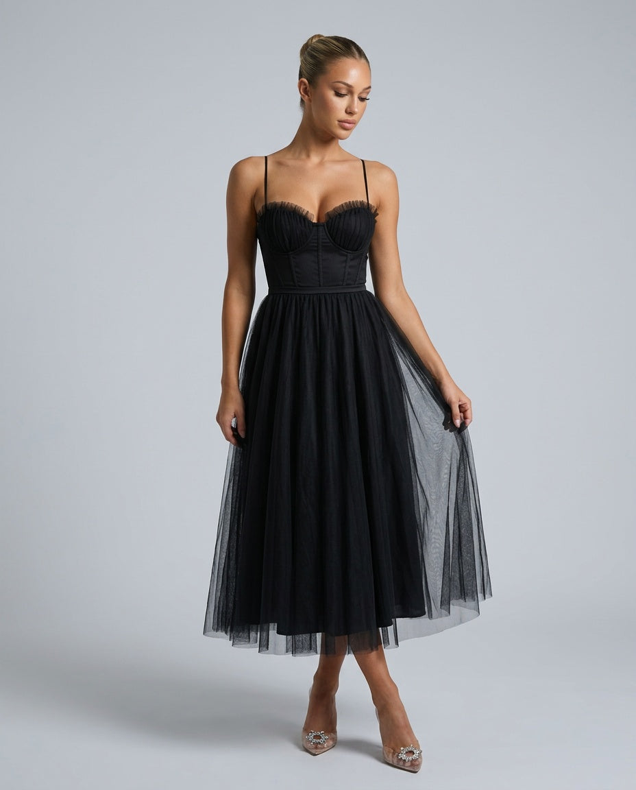Vega | Fitted Tailored Bodycon Midi Dress