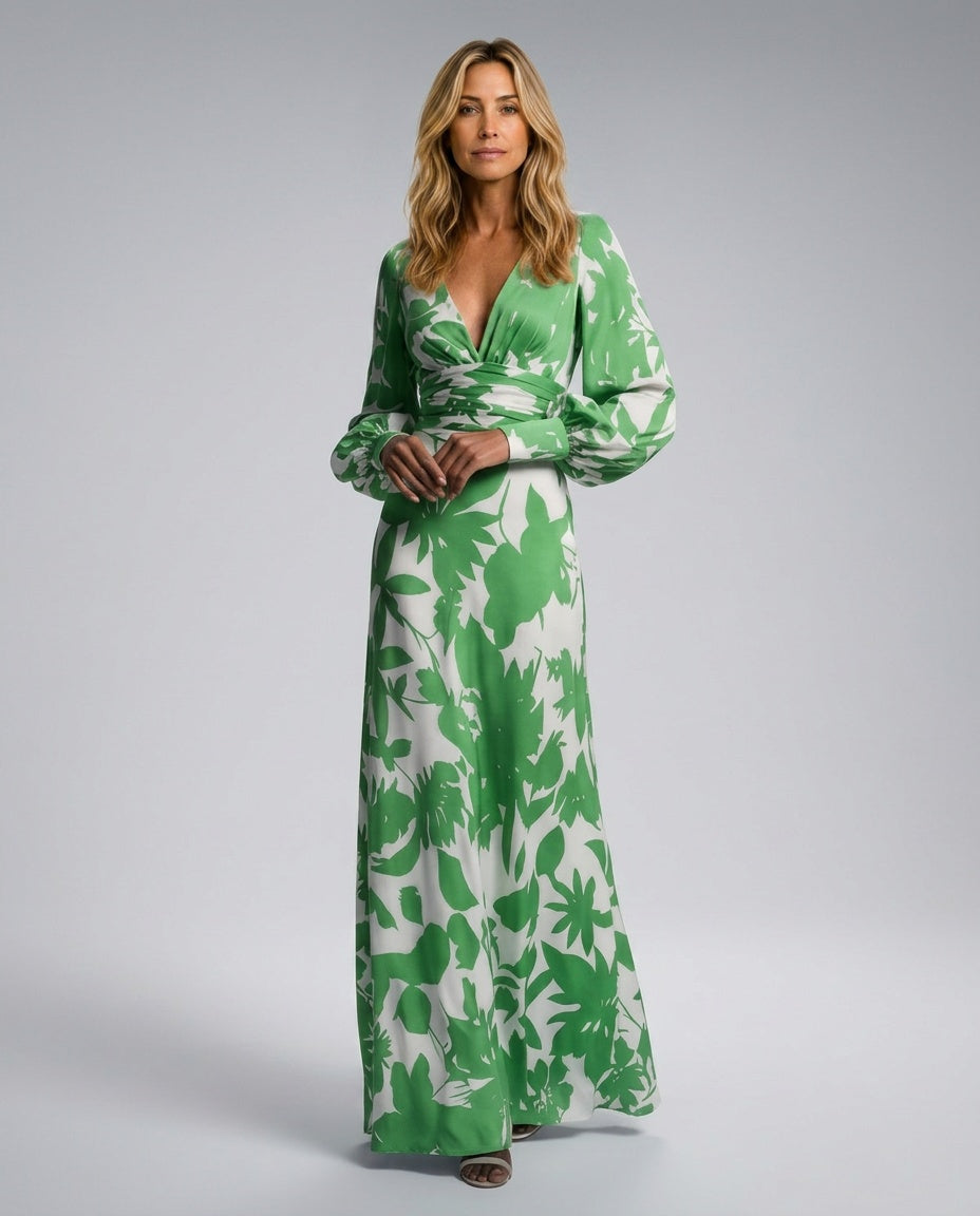 Felicia | Empire Waist Black Tie Maxi Dress