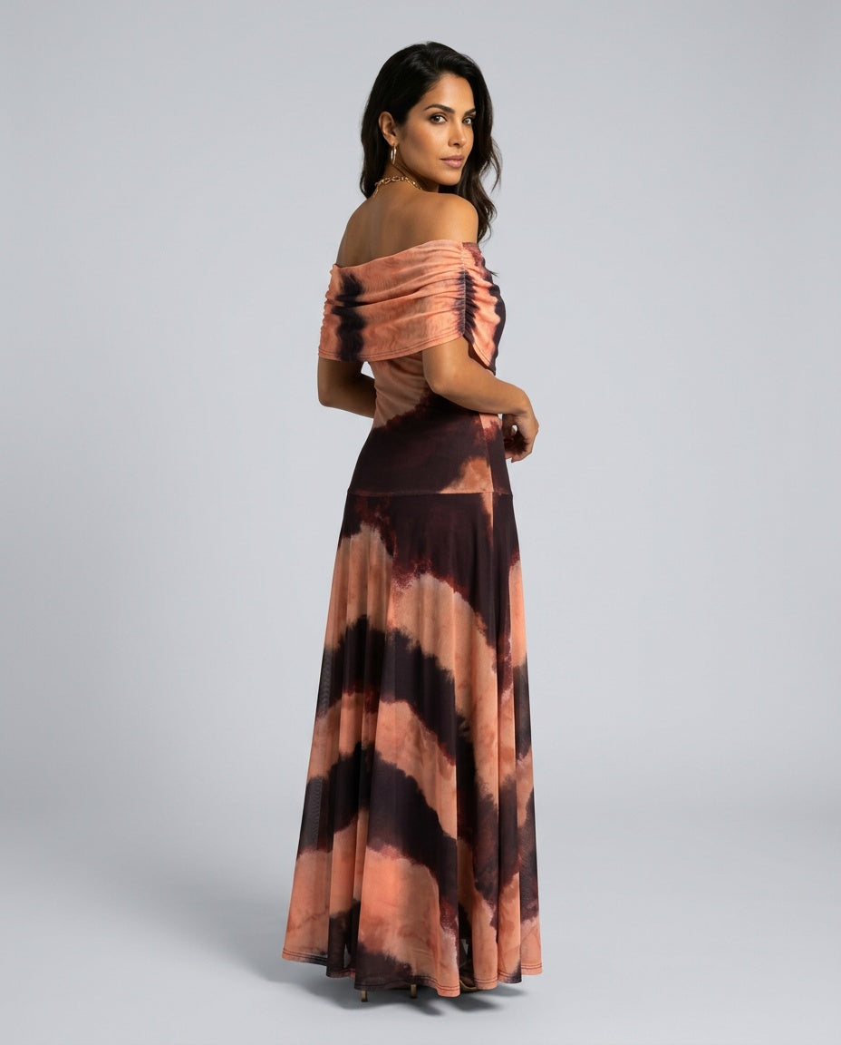 Vanya | Off-Shoulder Ruched Maxi Dress