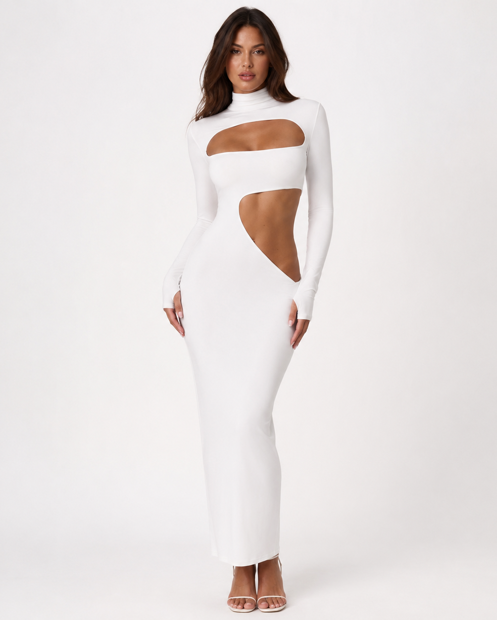 Skylar | Long Sleeve Cut-Out Maxi Dress