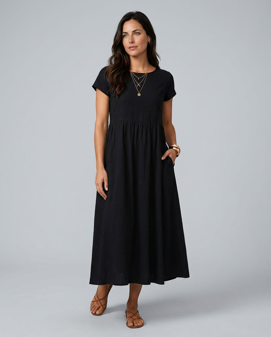 Noelia | Relaxed Fluid Midi Dress
