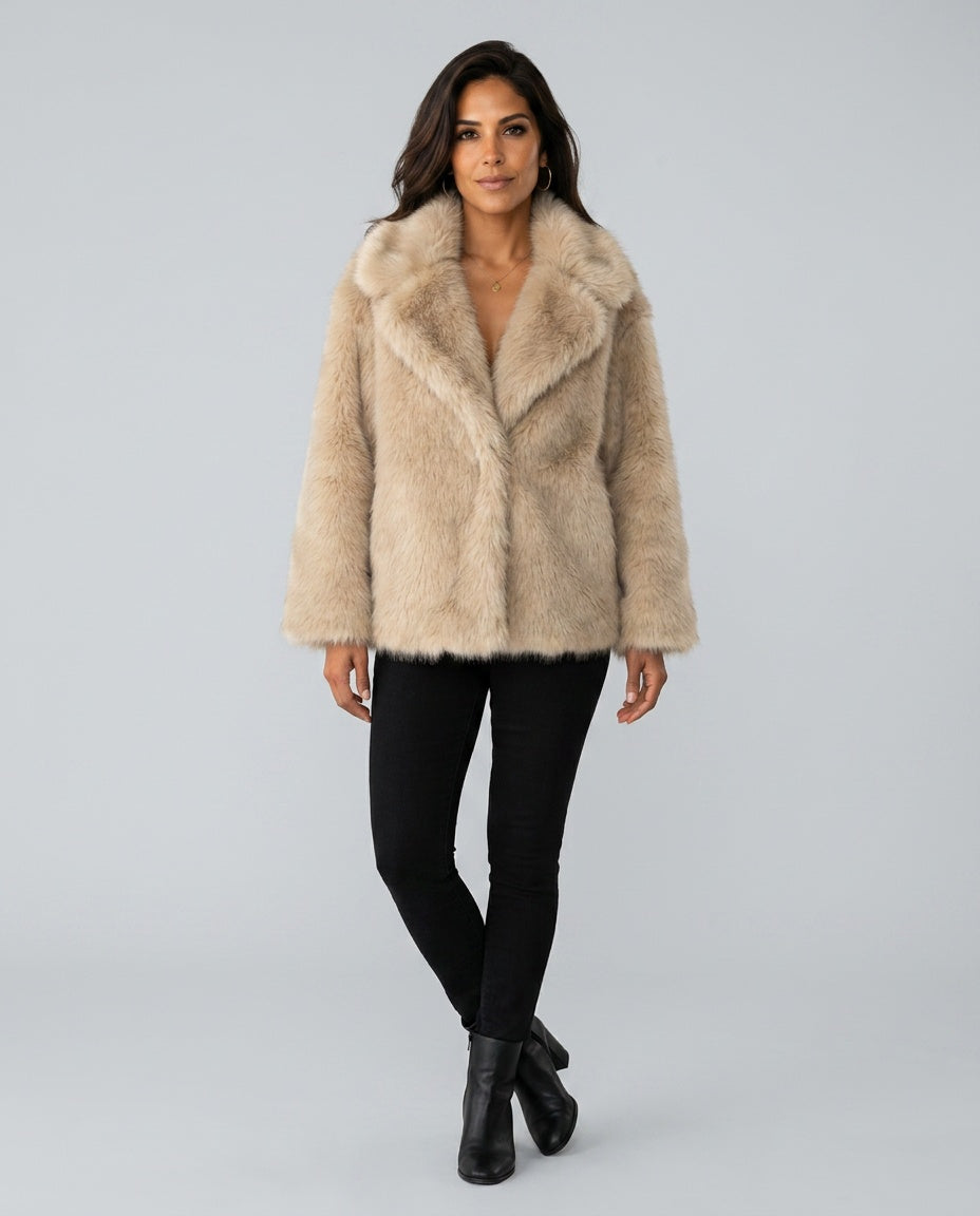 Carmen | Oversized Gradient Faux Fur Coat