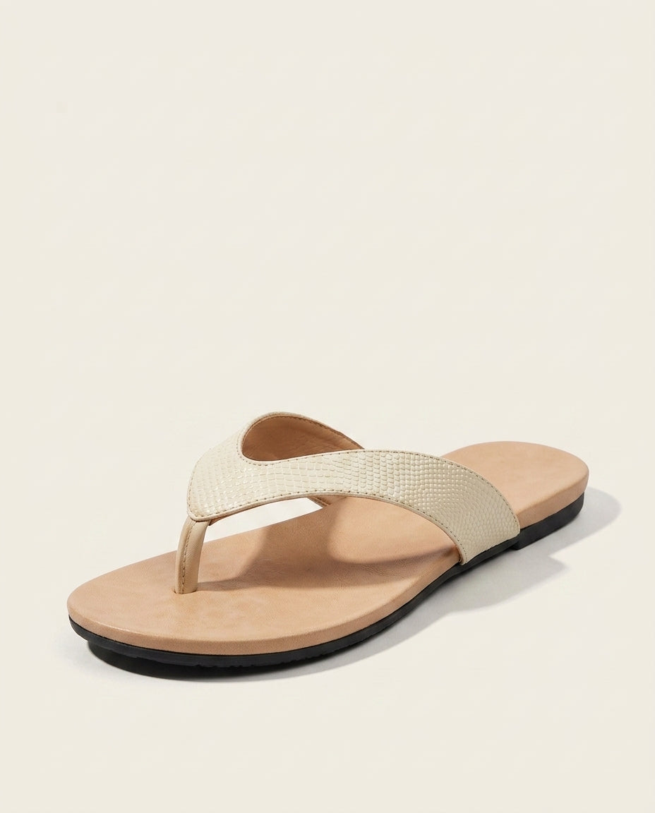 Noemie | Cushioned Footbed Toe Post Slides