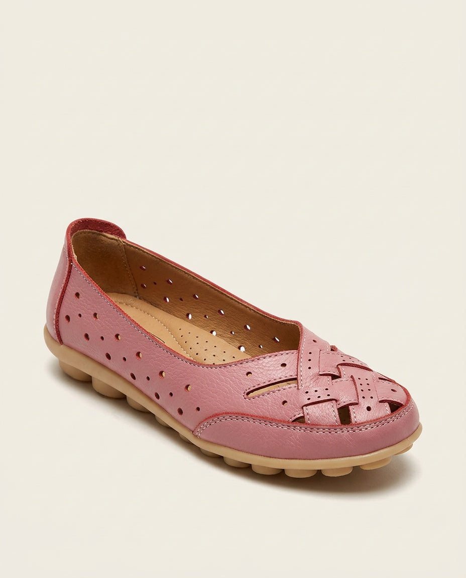 Amara | Perforated Leather Loafers