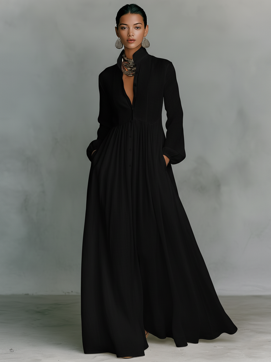 Odette | Flowy Column Maxi Dress