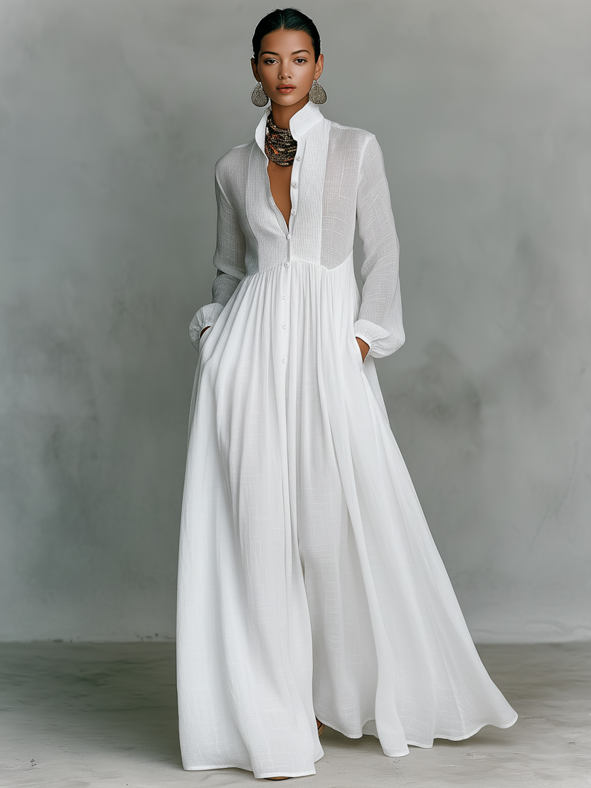 Odette | Flowy Column Maxi Dress