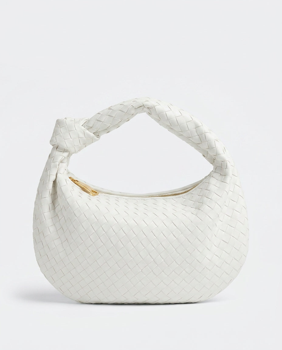 Hand-Woven Structured Shoulder Bag