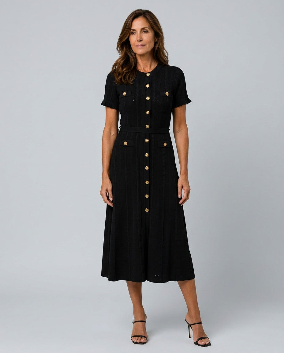 Isolde | Crepe Wedding Guest Midi Dress