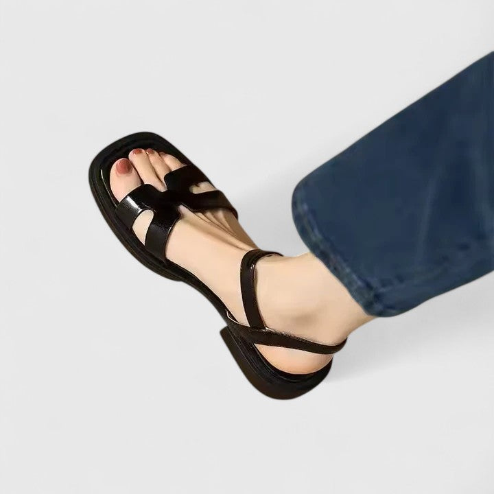 Roma | Strappy Leather-Look Sandals