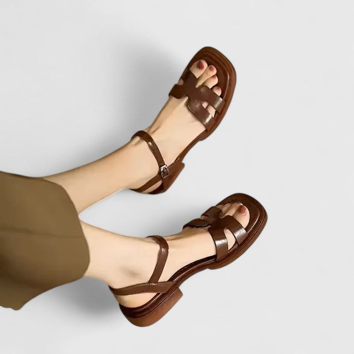 Roma | Strappy Leather-Look Sandals