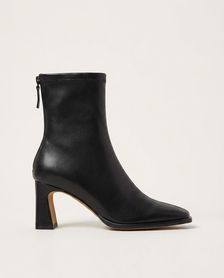 Sabine | Square Toe Block Heel Ankle Boots