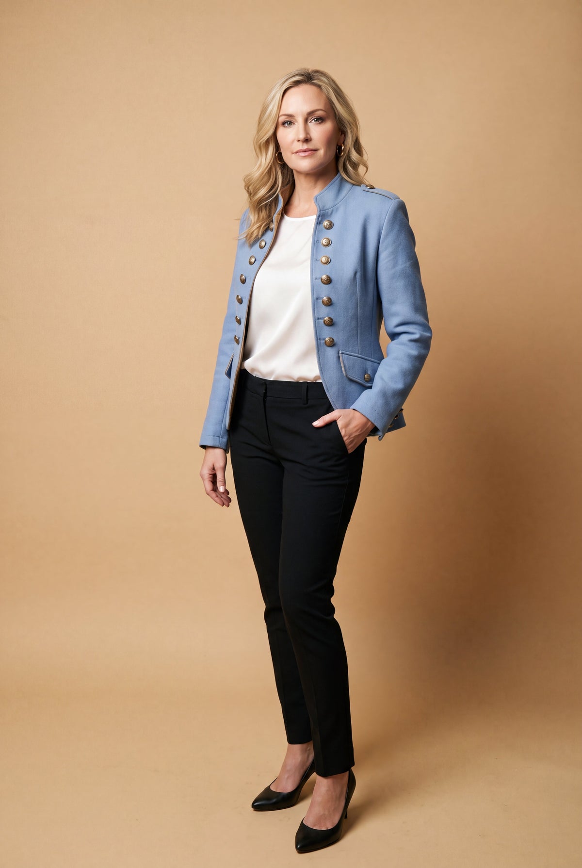 Colette | Structured Military Long Sleeve Blazer