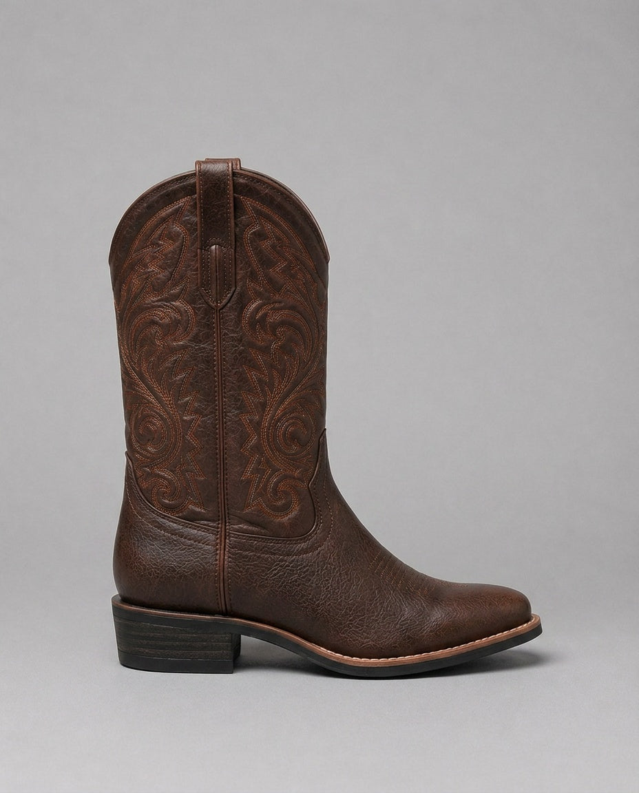 Colette | Leather-Look Western Cowboy Boots