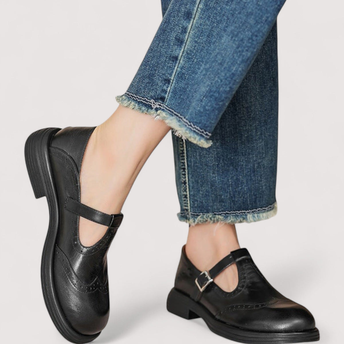 Florence | Adjustable T-Bar Mary Jane Flats