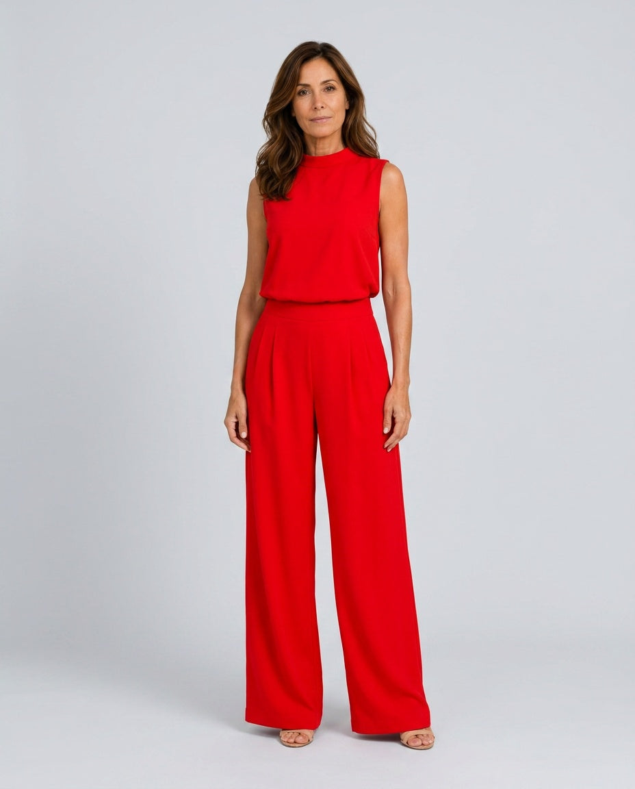 Greta | Sleeveless Wide-Leg Two-Piece Co-Ord Set