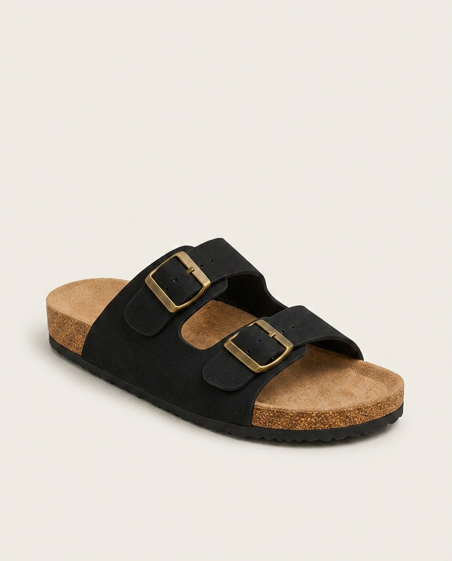 Yara | Buckle Strap Flat Sandals