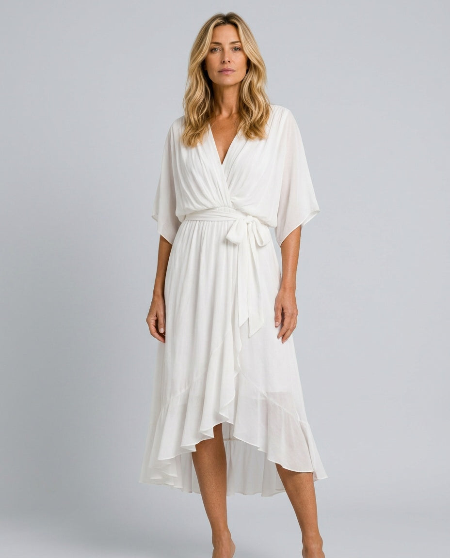 Rocio | Flowing V-Neck Midi Dress