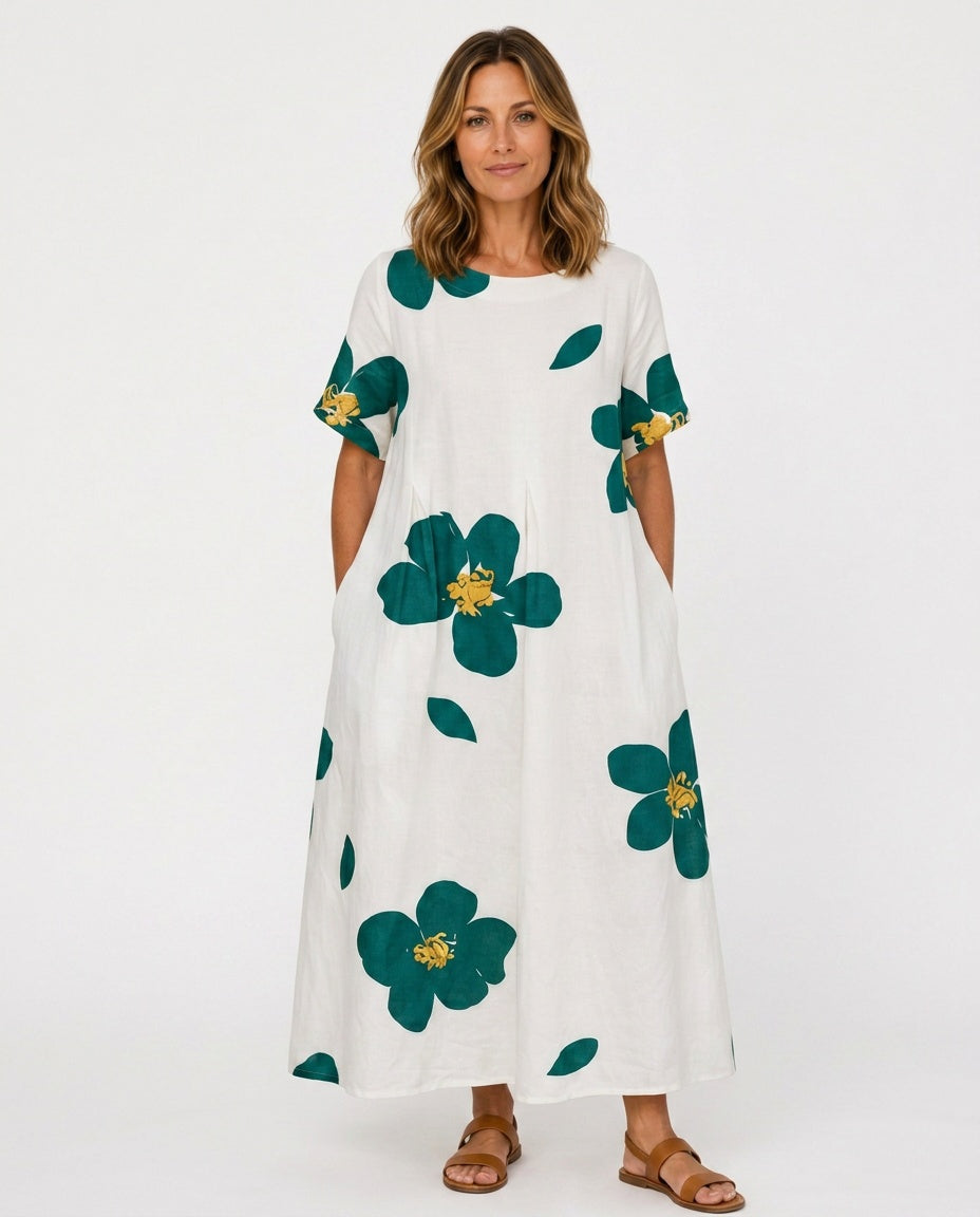 Ottilie | Floral Print Plus Size Maxi Dress
