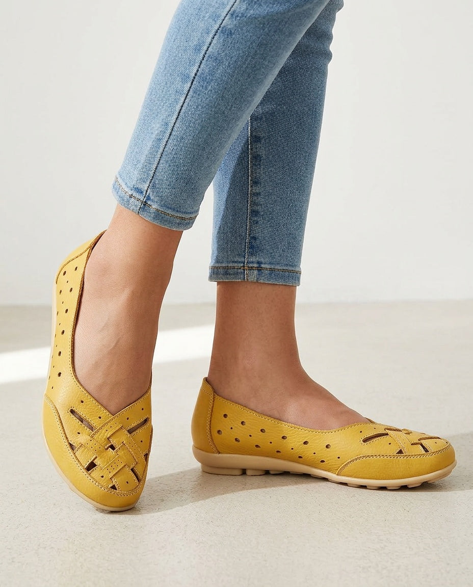 Amara | Perforated Leather Loafers