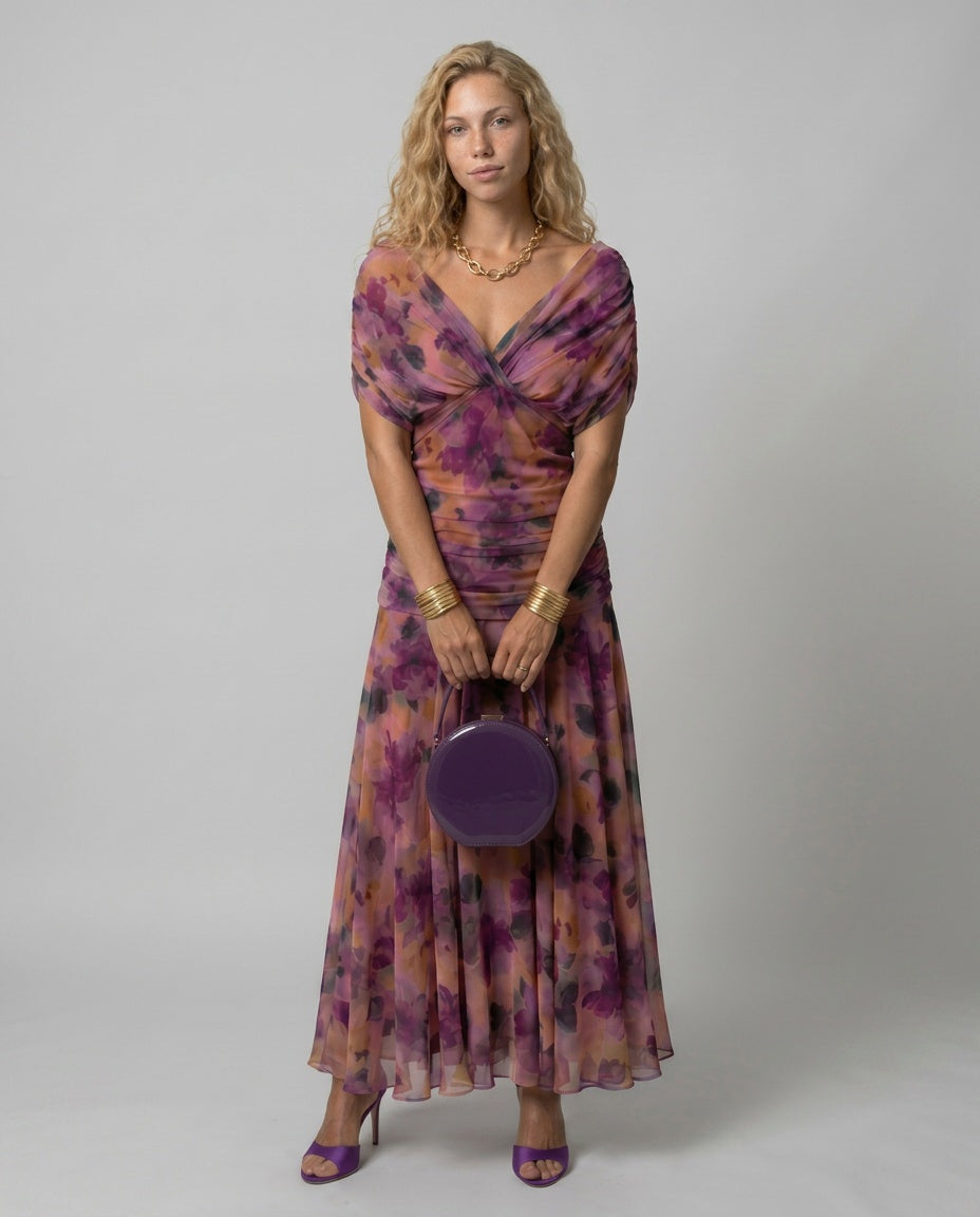 Orlene | Off-Shoulder Flowy Midi Dress