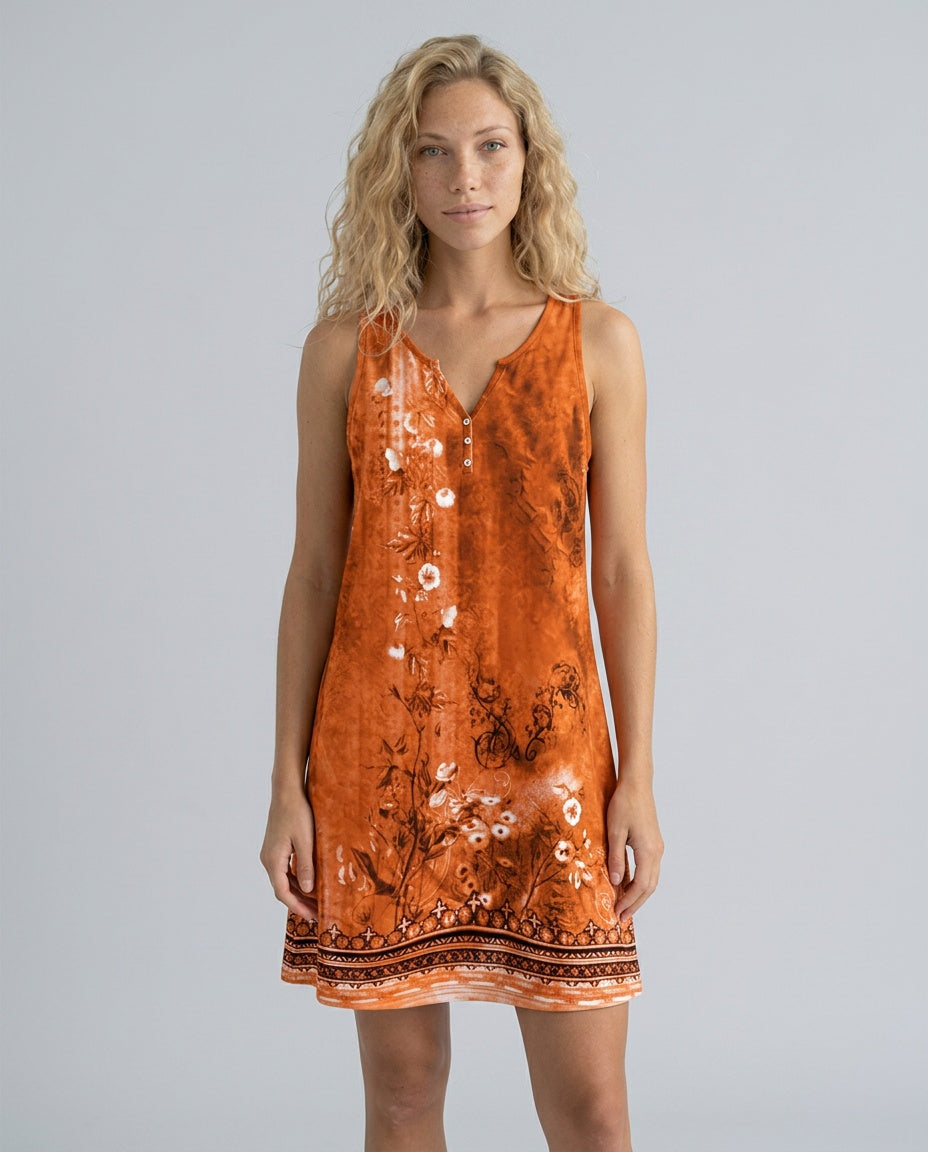 Billie | Sleeveless Floral Print Casual Mini Dress